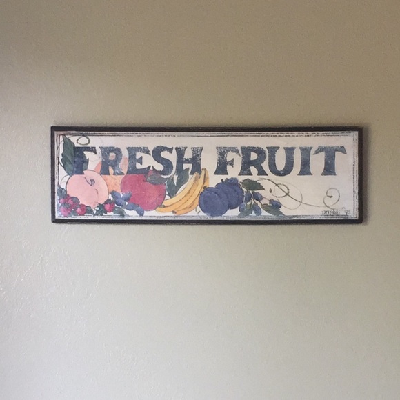 Fresh Fruit Sign, Solid Wood 23” Wide x 7” Tall - Picture 8 of 8